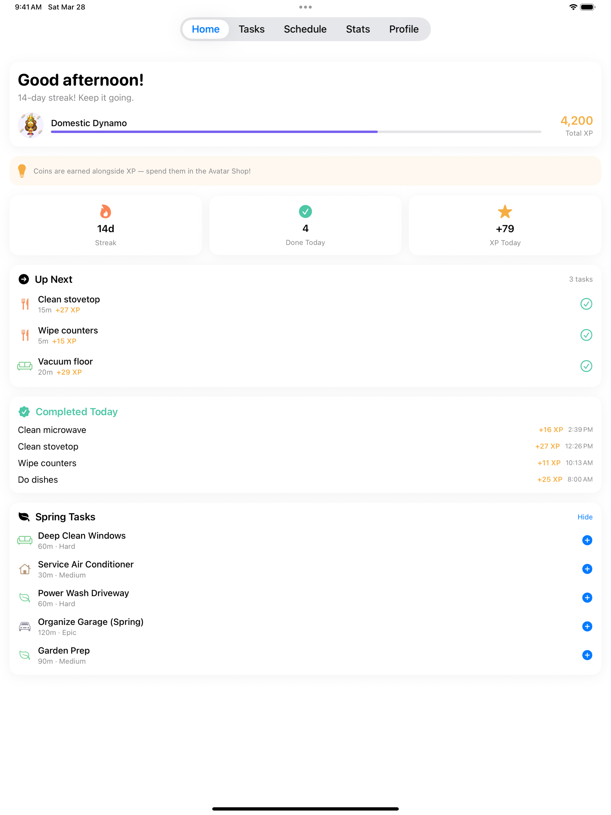 ADultingHD Dashboard